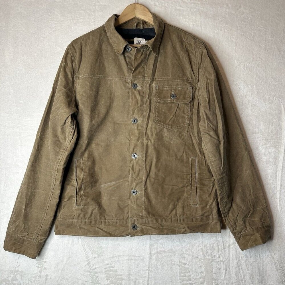 Flint & Tinder Flannel Men's Waxed Trucker Jacket - Havana